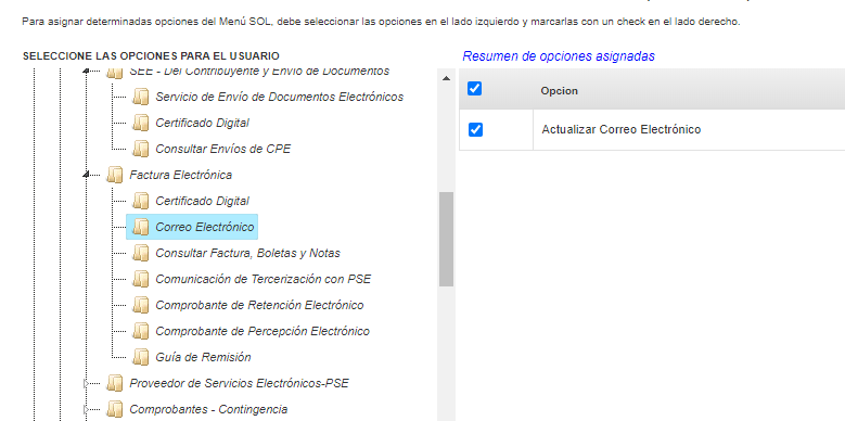 Correo Electrónico habilitado — Actualizar Correo Electrónico